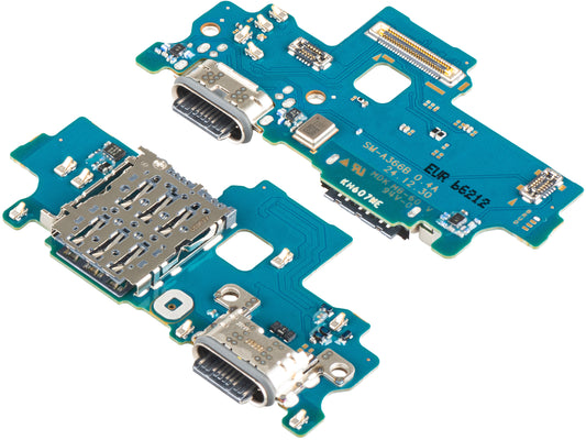 Latausliitinlevy - Mikrofoni - SIM-kortinlukijamoduuli Samsung Galaxy A36 A366, Service Pack GH96-19348A