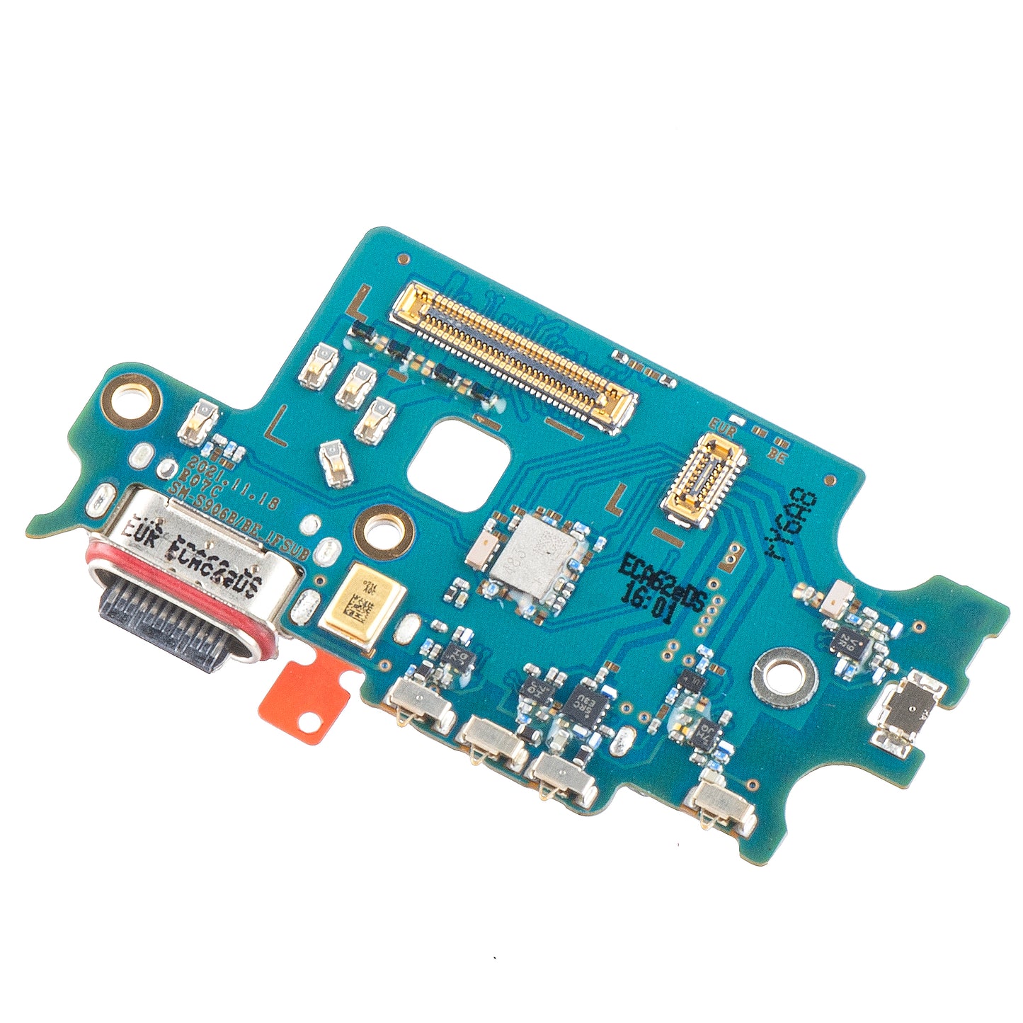Latausliittimellä varustettu kortti - Mikrofoni - SIM-lukijamoduuli Samsung Galaxy S22+ 5G S906, Service Pack GH96-14805A 