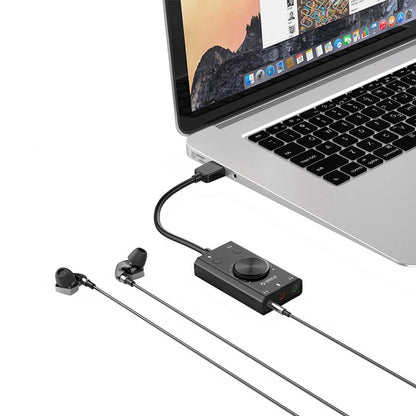 Orico SC2 USB-äänikortti, 3 x 3,5 mm liitin, Musta