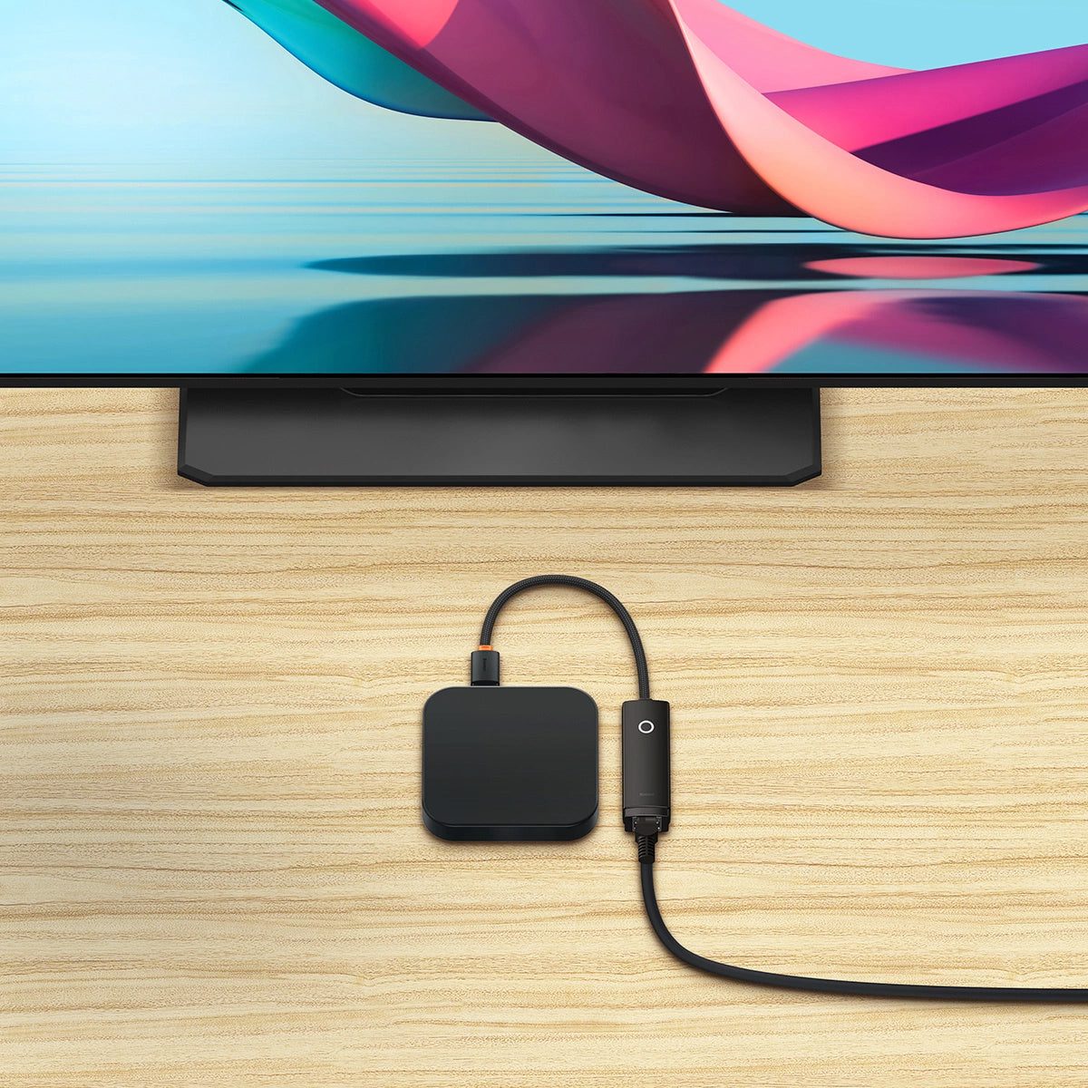 Baseus Lite -verkkokortti, RJ45, USB, Musta WKQX000001