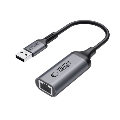 Tech-Protect Ultraboost -verkkokortti, RJ45, USB 3.0, Musta