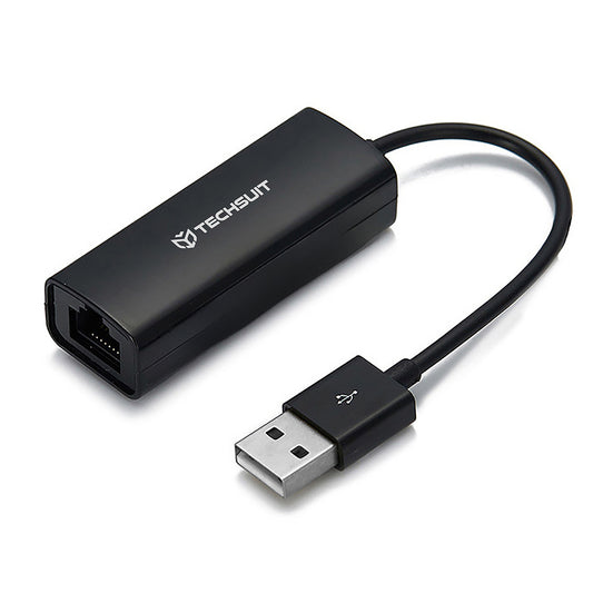 Techsuit AC19 -verkkokortti, RJ45, USB, Musta