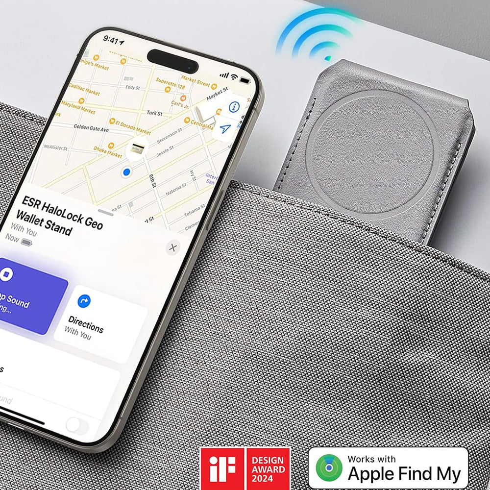 Magsafe-lompakko, ESR, Findy my Wallet, Harmaa