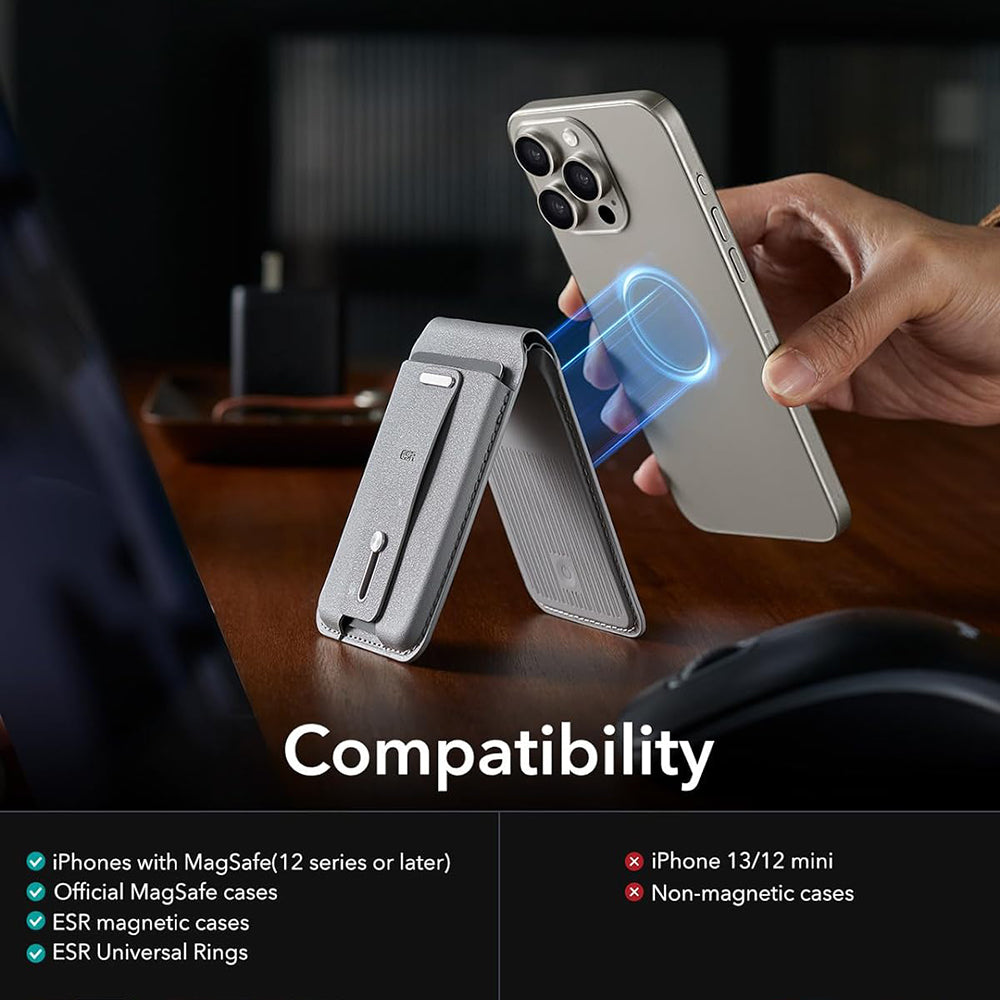 Magsafe-lompakko, ESR, Findy my Wallet, Harmaa