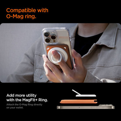 MagSafe-lompakko, Spigen, Valentinus MagFit+, Oranssi AFA11340