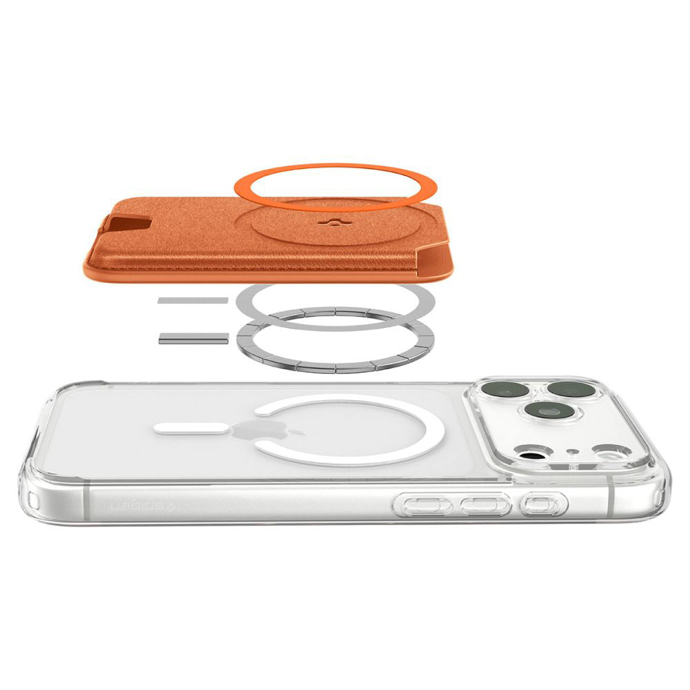 MagSafe-lompakko, Spigen, Valentinus MagFit+, Oranssi AFA11340
