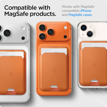 MagSafe-lompakko, Spigen, Valentinus MagFit, Oranssi AFA11339