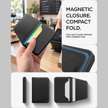 MagSafe-lompakko, Spigen, Valentinus S-2 3 Cards, musta AFA11978
