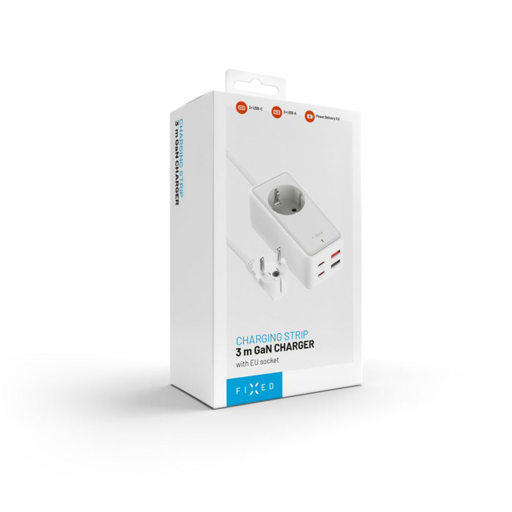 Jatkojohto Fixed, 1 x Schuko, Valkoinen