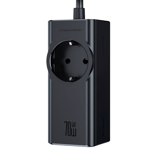 McDodo CH-4620 jatkojohto, 1 x Schuko - 1 x USB-A - 2 x USB-C, Musta