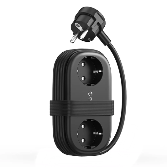 Orico AP3 jatkojohto, 2 x Schuko - 2 x USB-A - 2 x USB-C, Musta