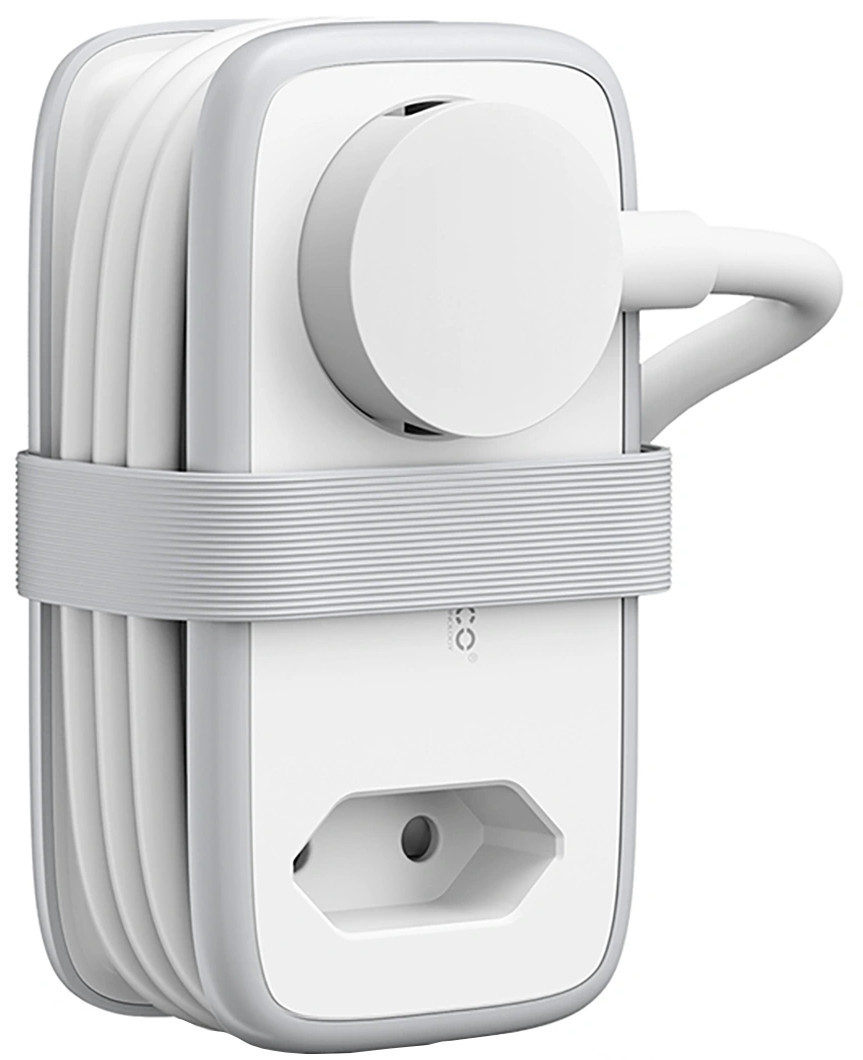 Orico APP jatkojohto, 1 x Schuko - 1 x pistorasia - 2 x USB-A - 1 x USB-C, Valkoinen Harmaa