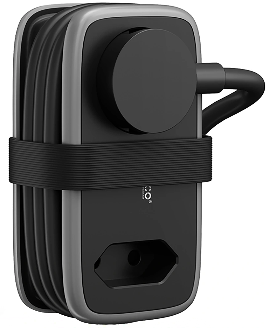Orico APP jatkojohto, 1 x Schuko - 1 x pistorasia - 2 x USB-A - 1 x USB-C, Musta Harmaa