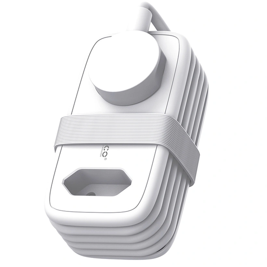 Orico APP jatkojohto, 2 x Schuko - 2 x USB-A - 1 x USB-C, Valkoinen Harmaa