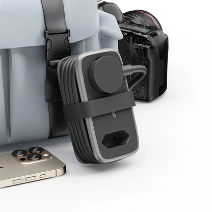 Orico APP jatkojohto, 1 x Schuko - 1 x pistorasia - 2 x USB-A - 1 x USB-C, Musta Harmaa