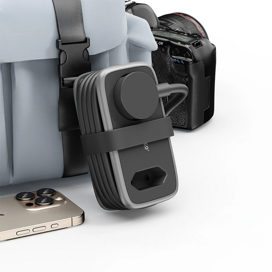 Orico APP jatkojohto, 2 x Schuko - 2 x USB-A - 1 x USB-C, Musta Harmaa