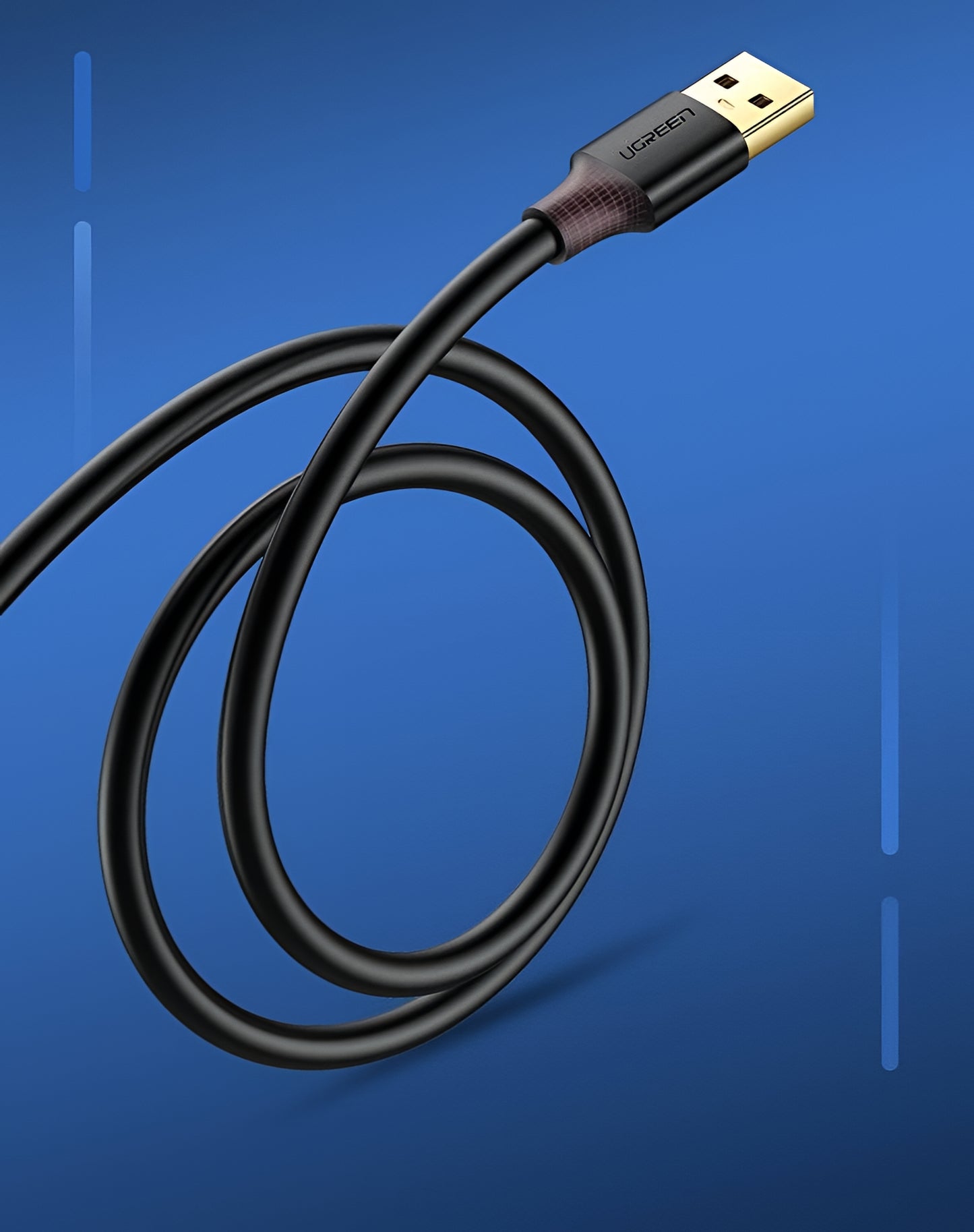 UGREEN US129 USB 3.0 -jatkokaapeli, 2m, Musta
