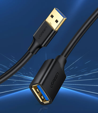 UGREEN US129 USB 3.0 -jatkokaapeli, 2m, Musta
