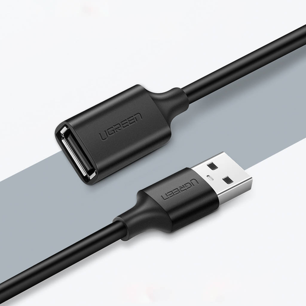 USB-jatkojohto UGREEN US103, 3m, Musta