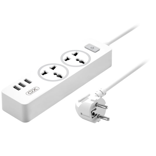 Jatkojohto XO Design WL04, 3 x Pistorasia, Valkoinen