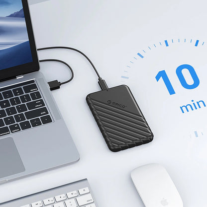 Orico 25PW1C-C3-kotelo HDD/SSD SATA 2,5 tuumaa varten, USB-C, musta