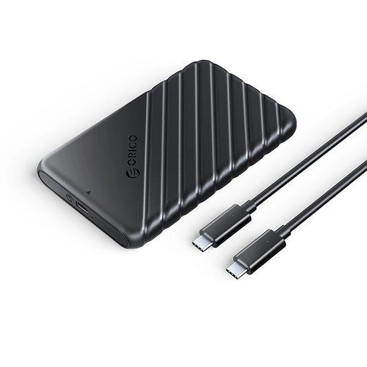 Orico 25PW1C-C3-kotelo HDD/SSD SATA 2,5 tuumaa varten, USB-C, musta