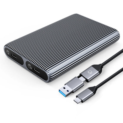 Orico AM2C3-2SN Dual Disk -kotelo M.2 NVMe SSD:lle, harmaa