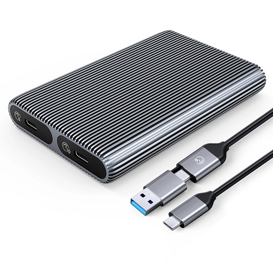 Orico AM2C3-2SN Dual Disk -kotelo M.2 NVMe SSD:lle, harmaa
