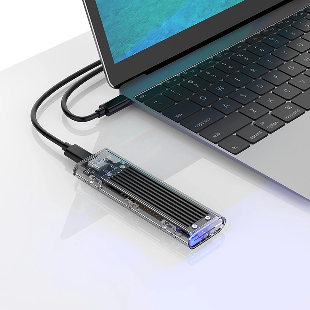 Orico TCM2-C3-kotelo M.2 NVMe SSD:lle, Musta