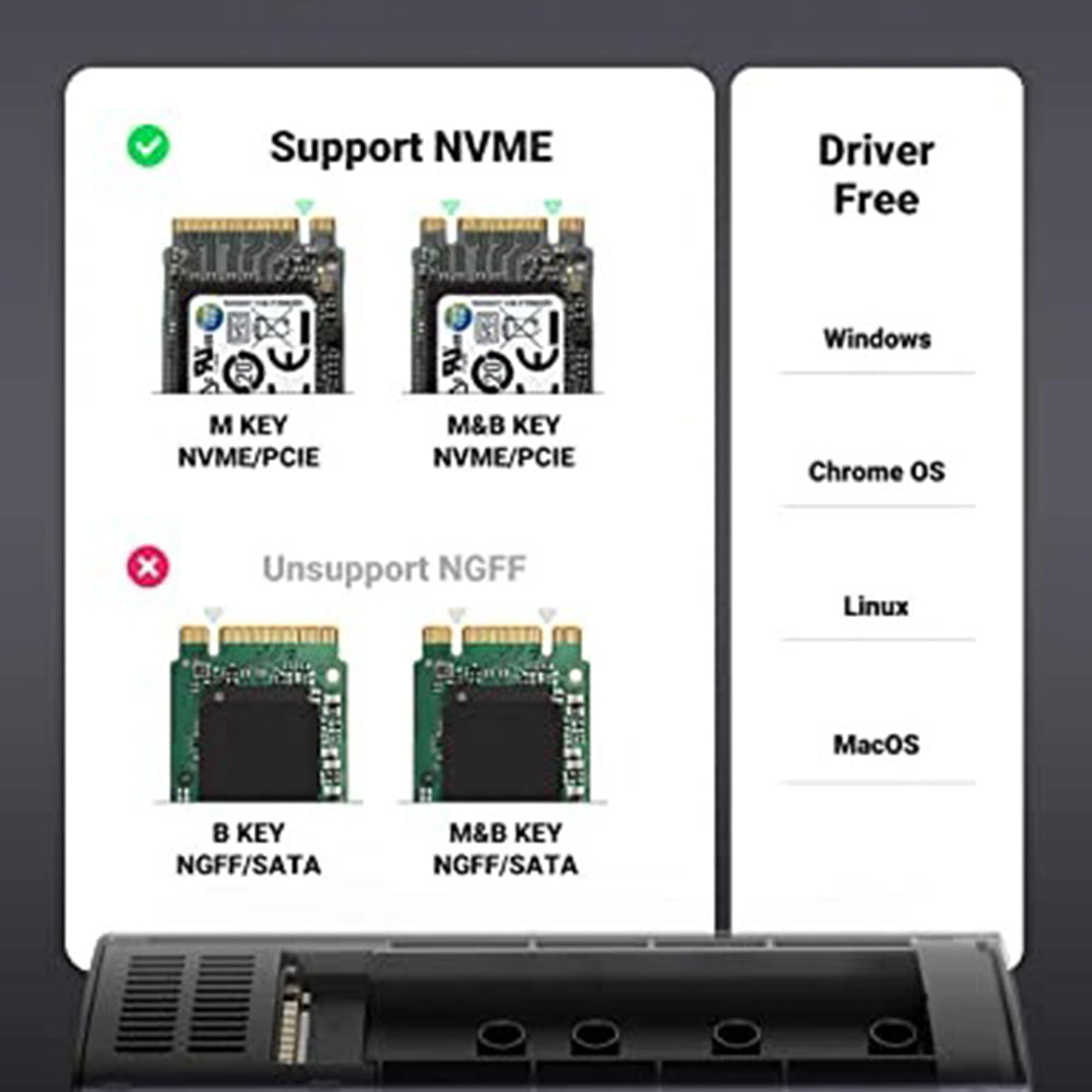 UGREEN CM400 (10902) -teline SSD M.2 NVMe:lle, Harmaa
