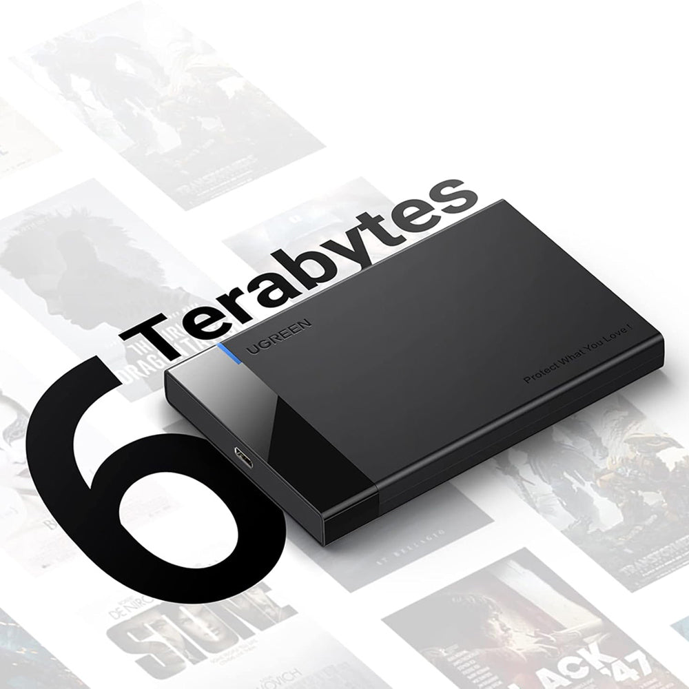 UGREEN US221 (50743) teline HDD / SSD SATA 2.5 tuumaa, USB-C, Musta