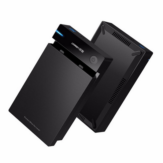 UGREEN US222 -kotelo HDD / SSD SATA 2,5 tuumaa varten, musta
