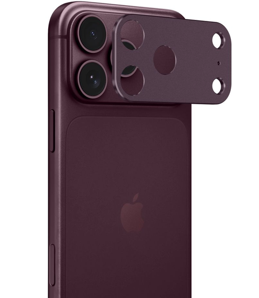 Tech-Protect Camalloy Fit+ -suojakehys takakameralle Apple iPhone 18 Pro -puhelimeen, alumiinia, viininpunainen