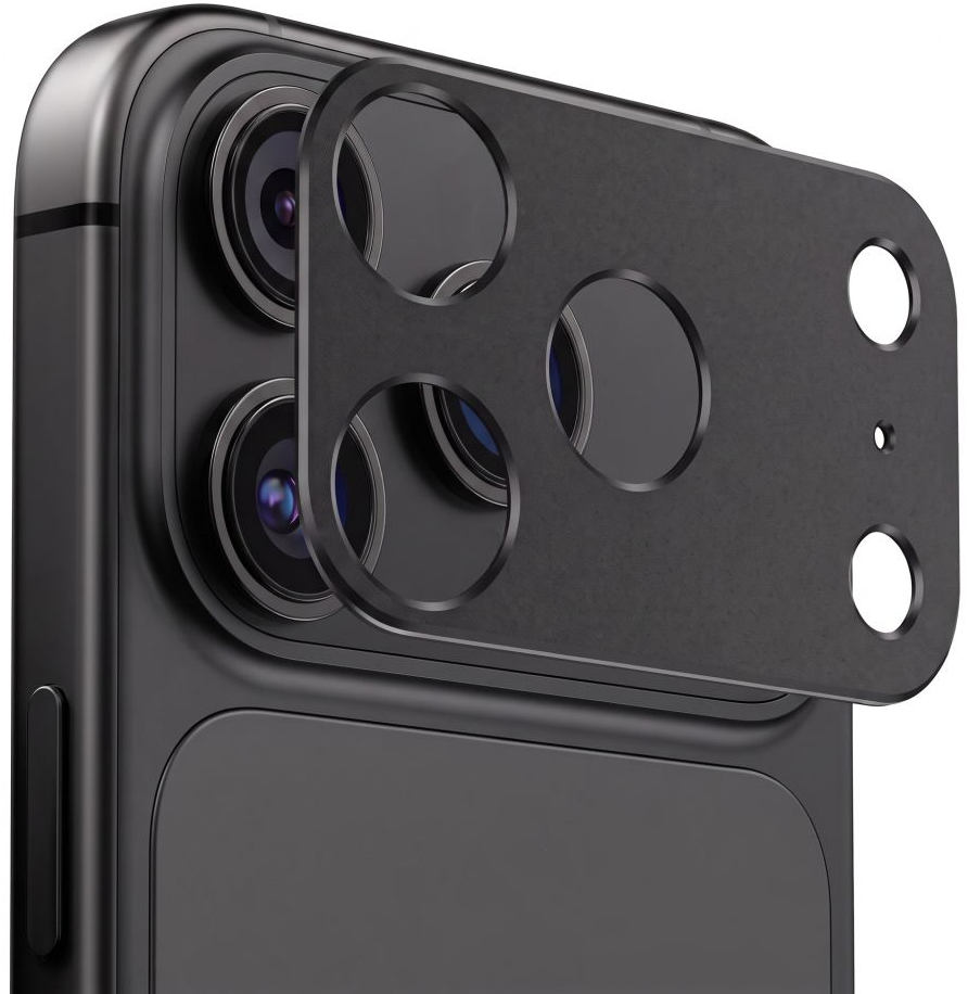Tech-Protect Camalloy Fit+ takakameran suojakehys Apple iPhone 18 Pro Maxille, alumiini, musta