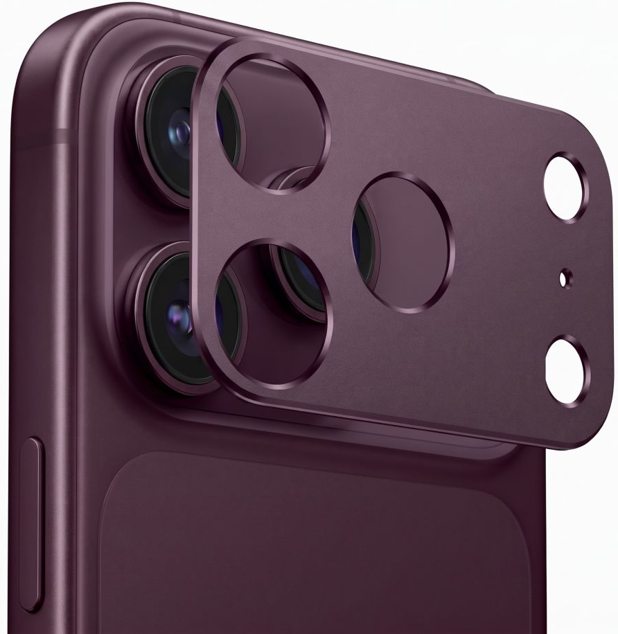 Tech-Protect Camalloy Fit+ Rear Camera Protection Frame for Apple iPhone 18 Pro, Aluminum, Burgundy