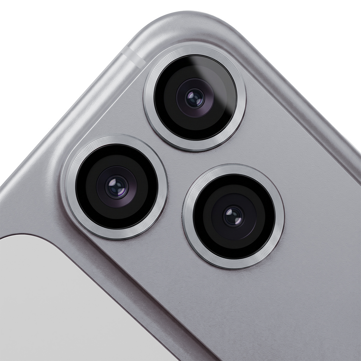 OEM Rear Camera Protection Frame for Apple iPhone 18 Pro Max, Tempered Glass, Silver