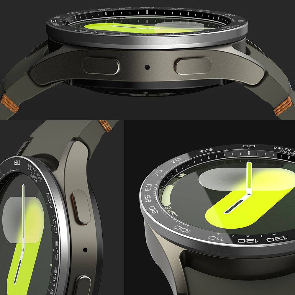 Ringke Premium Styling -suojakehys Samsung Galaxy Watch7 40mm:lle, Malli 1, Musta