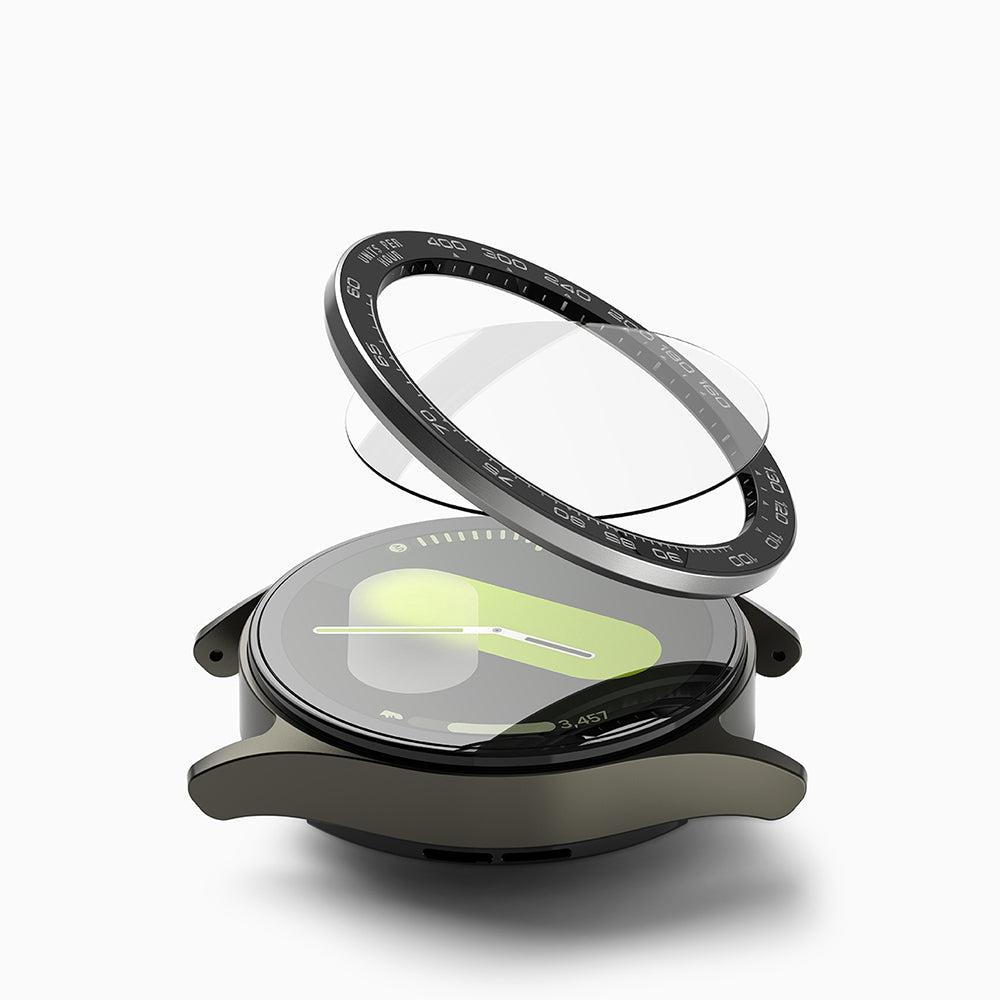 Ringke Premium Styling -suojakehys Samsung Galaxy Watch7 44mm:lle, Malli 1, Musta