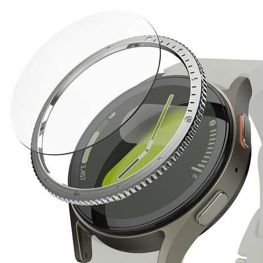 Ringke Styling -suojakehys Samsung Galaxy Watch7 40mm:lle, Malli 7, Hopeanvärinen