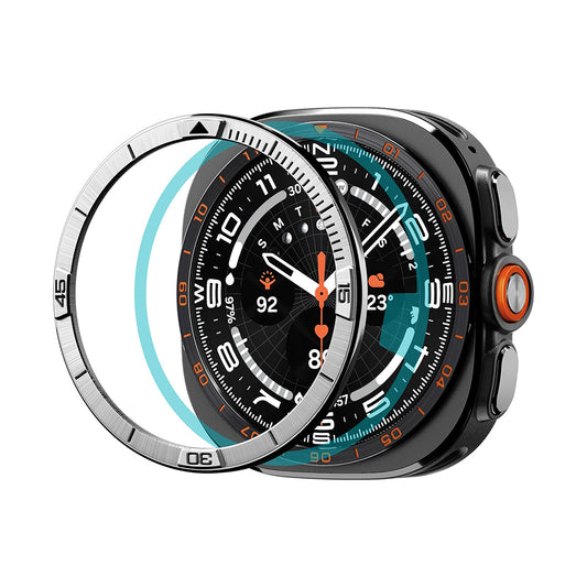 Spigen Tune Pilot -suojakehys Samsung Galaxy Watch Ultra2:lle, hopea ACS11616