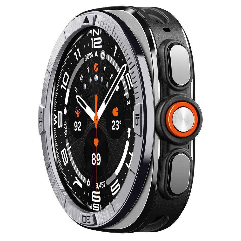 Spigen Tune Pilot -suojakehys Samsung Galaxy Watch Ultra2:lle, hopea ACS11616