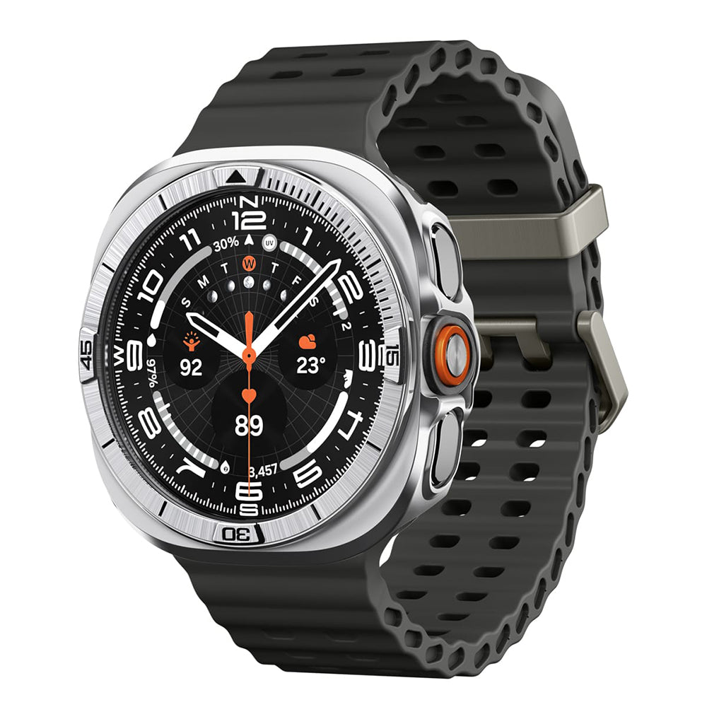 Spigen Tune Pro Pilot -suojakehys Samsung Galaxy Watch Ultra2:lle, hopea ACS11618