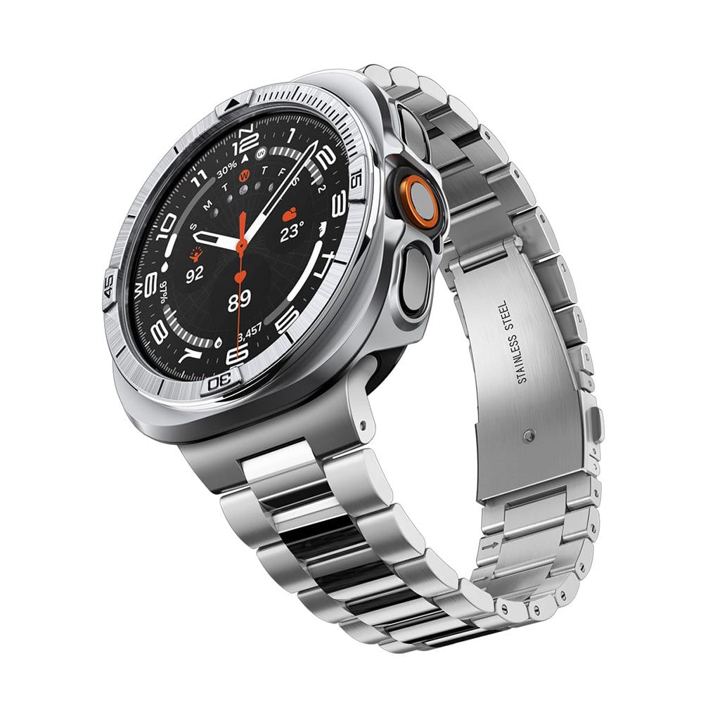 Spigen Tune Pro Pilot -suojakehys Samsung Galaxy Watch Ultra2:lle, hopea ACS11618