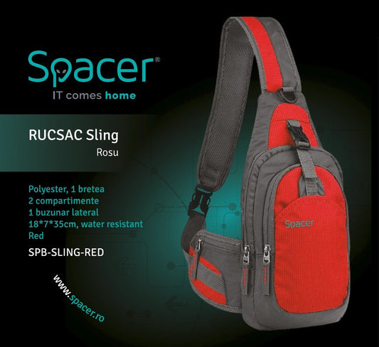 Spacer Sling -reppu tabletille max. 8 tuumaa, punainen