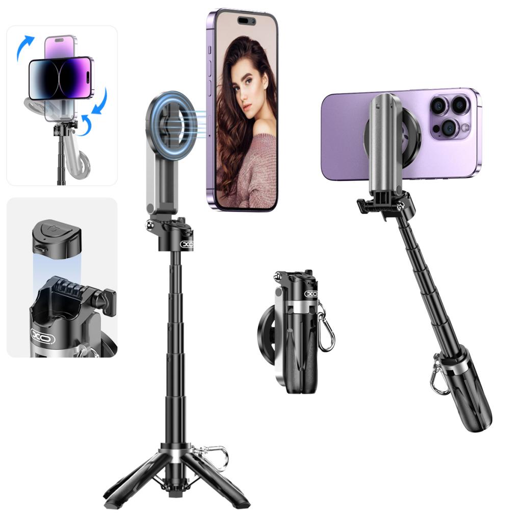 Selfie Stick Bluetooth XO Design SS22, Universal, Musta