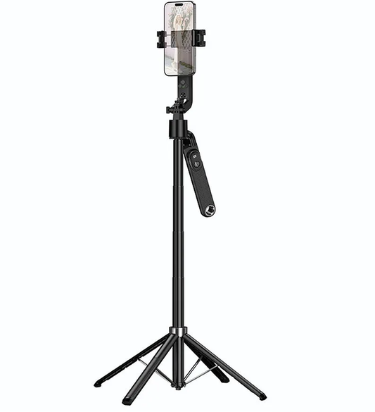 Selfie Stick Bluetooth HOCO K32 Face Tracking, 4.5 tuumaa - 7 tuumaa, Musta