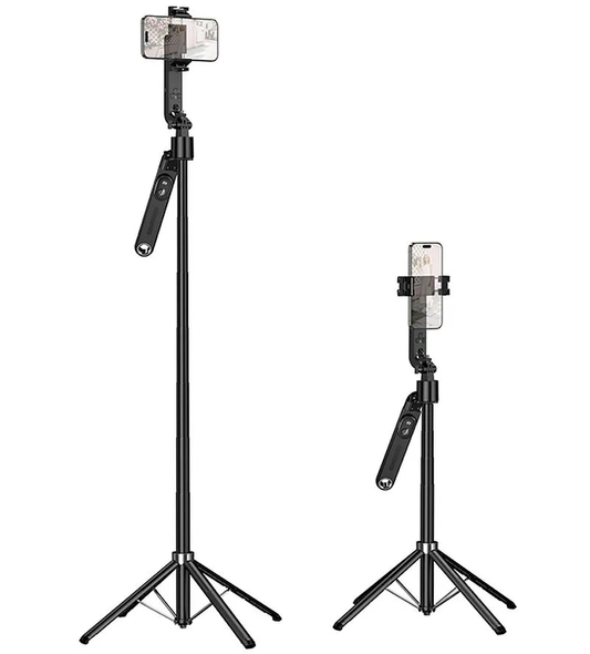 Selfie Stick Bluetooth HOCO K32 Face Tracking, 4.5 tuumaa - 7 tuumaa, Musta