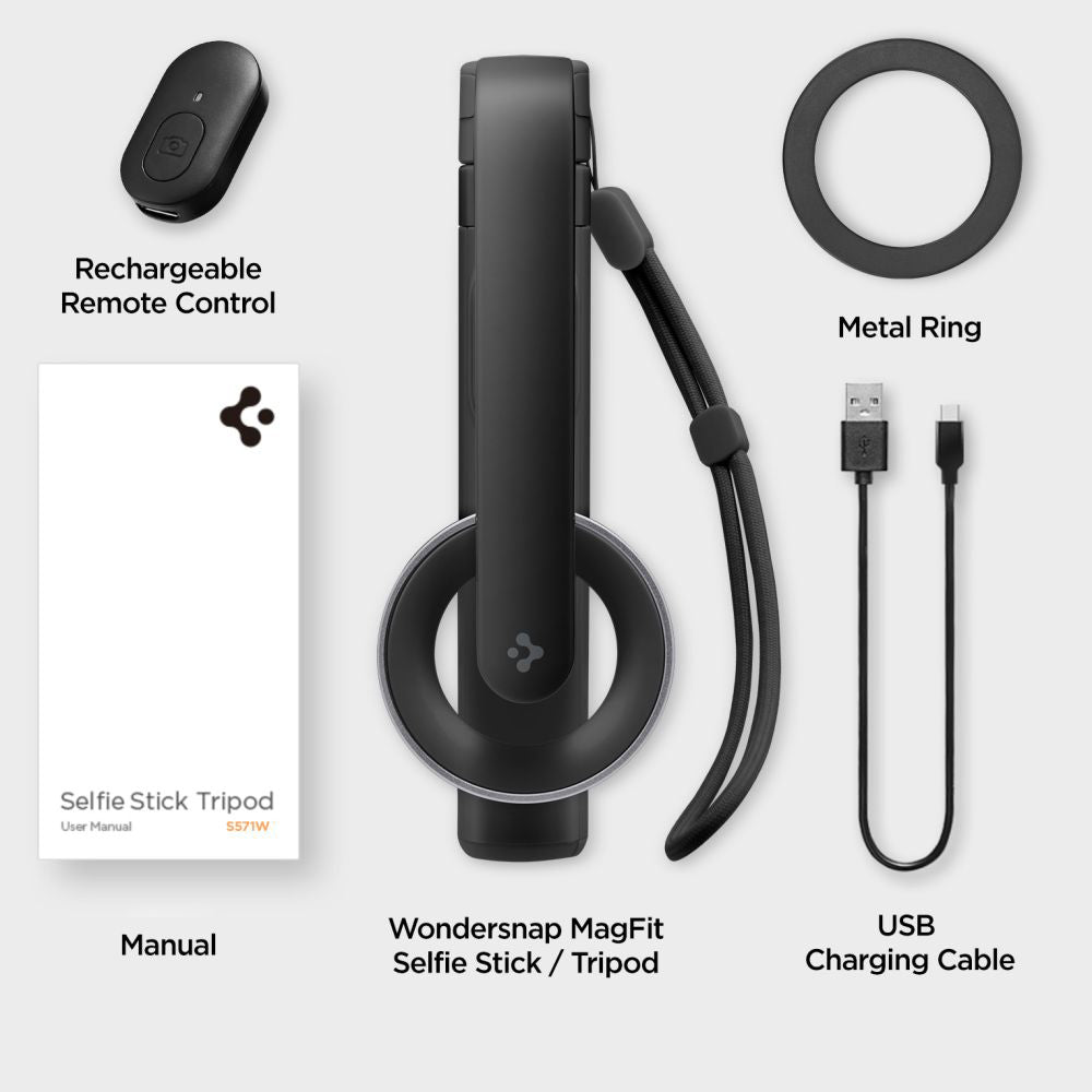 Selfie Stick Bluetooth Spigen S571W, Universal, Musta