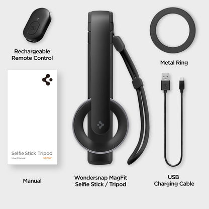 Selfie Stick Bluetooth Spigen S571W, Universal, Musta