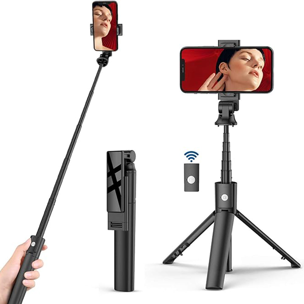 Selfie Stick Bluetooth Techsuit K22, Universal, Musta